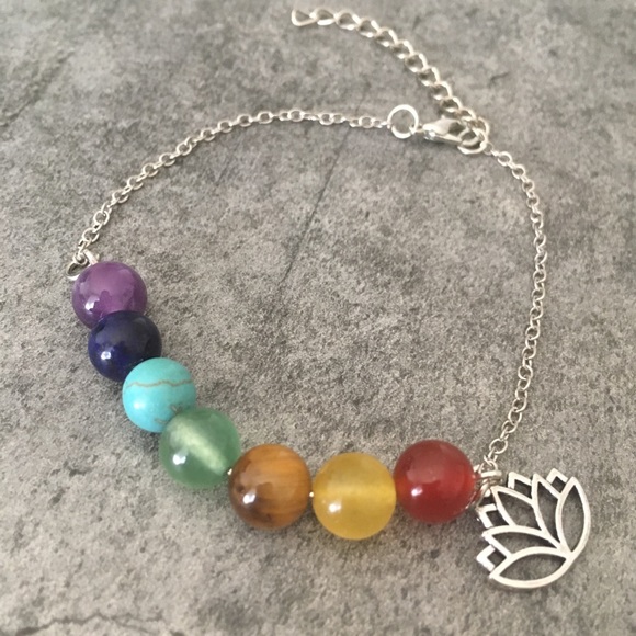 MORE COMING Chakra Healing Silver Anklet - Picture 4 of 6